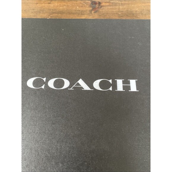 Coach Black Rectangle Cardboard Storage Bootie Empty Box L 14" x W 10" x H 5.5" - Picture 4 of 9